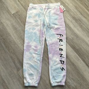 Friends women’s tie dye sweatpants small NWT multiple color fashion trendy